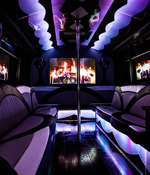 Limo coach interior